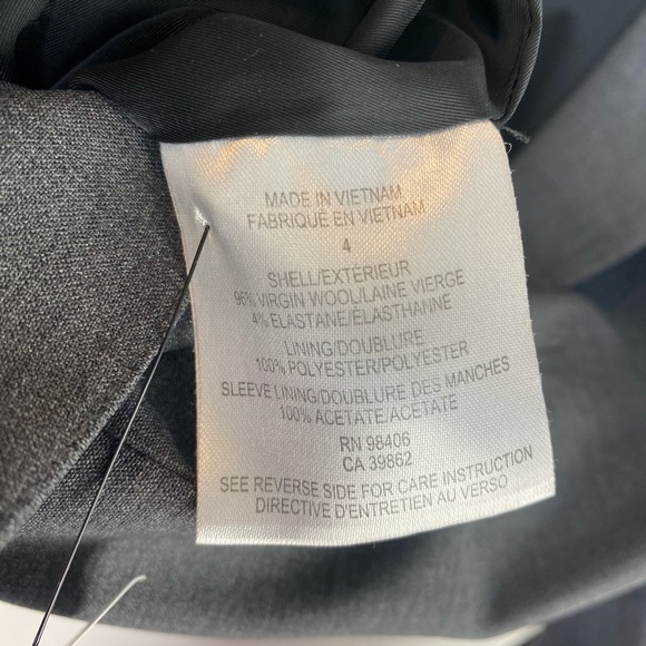 Theory Nichelle Wool Blend Blazer Size 4 Grey - Picture 6 of 14